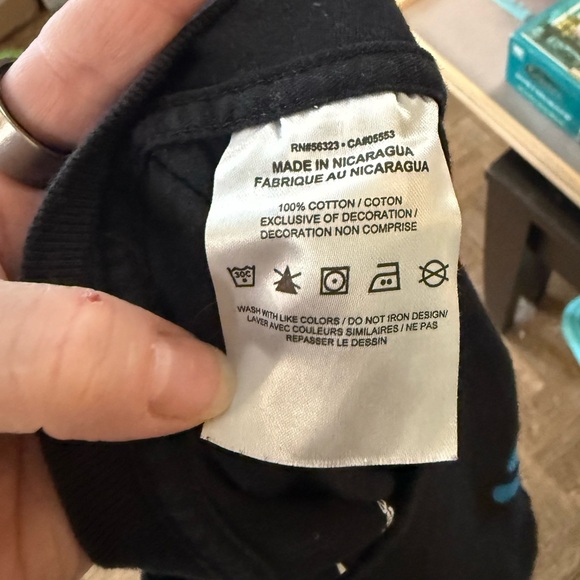 Nike Black Tee with Blue and Pink Graphic - Picture 4 of 4